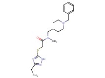 N-[(1-benzyl-4-piperidinyl)methyl]-2-[(3-ethyl-1H-1,2,4-triazol-5-yl)thio]-N-methylacetamide