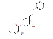 [1-[(4-methyl-1H-imidazol-5-yl)carbonyl]-4-(3-phenylpropyl)piperidin-4-yl]methanol