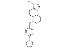 5-({2-[2-(1-methyl-1H-imidazol-2-yl)ethyl]-1-piperidinyl}methyl)-2-(1-pyrrolidinyl)pyrimidine