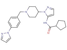 N-(1-{1-[4-(1H-pyrazol-1-yl)benzyl]-4-piperidinyl}-1H-pyrazol-5-yl)cyclopentanecarboxamide