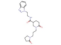 N-[2-(1H-1,2,3-benzotriazol-1-yl)ethyl]-6-oxo-1-[3-(2-oxo-1-pyrrolidinyl)propyl]-3-piperidinecarboxamide