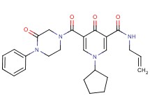 N-allyl-1-cyclopentyl-4-oxo-5-[(3-oxo-4-phenyl-1-piperazinyl)carbonyl]-1,4-dihydro-3-pyridinecarboxamide
