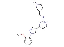 4-[1-(2-methoxyphenyl)-1H-pyrazol-4-yl]-N-[(1-methyl-3-pyrrolidinyl)methyl]-2-pyrimidinamine