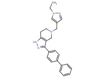 3-biphenyl-4-yl-5-[(1-ethyl-1H-pyrazol-4-yl)methyl]-4,5,6,7-tetrahydro-1H-pyrazolo[4,3-c]pyridine