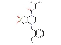 (4aS*,7aR*)-1-(2-ethylbenzyl)-4-(3-methylbutanoyl)octahydrothieno[3,4-b]pyrazine 6,6-dioxide