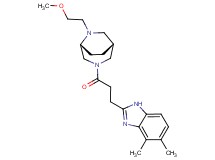 2-{3-[(1R*,5R*)-6-(2-methoxyethyl)-3,6-diazabicyclo[3.2.2]non-3-yl]-3-oxopropyl}-4,5-dimethyl-1H-benzimidazole