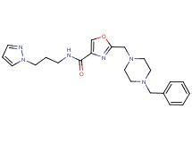 2-[(4-benzyl-1-piperazinyl)methyl]-N-[3-(1H-pyrazol-1-yl)propyl]-1,3-oxazole-4-carboxamide