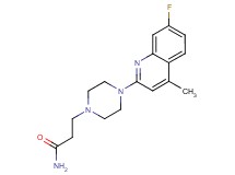 3-[4-(7-fluoro-4-methyl-2-quinolinyl)-1-piperazinyl]propanamide