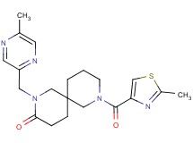 2-[(5-methylpyrazin-2-yl)methyl]-8-[(2-methyl-1,3-thiazol-4-yl)carbonyl]-2,8-diazaspiro[5.5]undecan-3-one