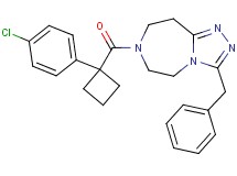 3-benzyl-7-{[1-(4-chlorophenyl)cyclobutyl]carbonyl}-6,7,8,9-tetrahydro-5H-[1,2,4]triazolo[4,3-d][1,4]diazepine