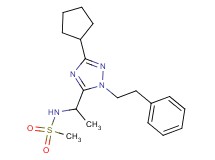 N-{1-[3-cyclopentyl-1-(2-phenylethyl)-1H-1,2,4-triazol-5-yl]ethyl}methanesulfonamide