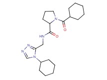 1-(cyclohexylcarbonyl)-N-[(4-cyclohexyl-4H-1,2,4-triazol-3-yl)methyl]pyrrolidine-2-carboxamide