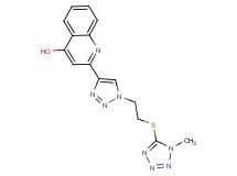 2-(1-{2-[(1-methyl-1H-tetrazol-5-yl)thio]ethyl}-1H-1,2,3-triazol-4-yl)quinolin-4-ol