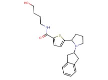 5-[1-(2,3-dihydro-1H-inden-2-yl)-2-pyrrolidinyl]-N-(4-hydroxybutyl)-2-thiophenecarboxamide