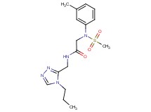 2-[(3-methylphenyl)(methylsulfonyl)amino]-N-[(4-propyl-4H-1,2,4-triazol-3-yl)methyl]acetamide
