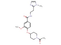 4-[(1-acetylpiperidin-4-yl)oxy]-3-methoxy-N-[2-(1-methyl-1H-imidazol-2-yl)ethyl]benzamide