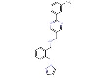1-[2-(3-methylphenyl)pyrimidin-5-yl]-N-[2-(1H-pyrazol-1-ylmethyl)benzyl]methanamine