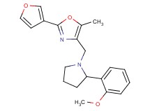 2-(3-furyl)-4-{[2-(2-methoxyphenyl)-1-pyrrolidinyl]methyl}-5-methyl-1,3-oxazole