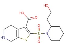 2-{[2-(2-hydroxyethyl)piperidin-1-yl]sulfonyl}-4,5,6,7-tetrahydrothieno[2,3-c]pyridine-3-carboxylic acid
