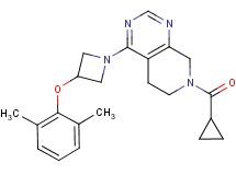 7-(cyclopropylcarbonyl)-4-[3-(2,6-dimethylphenoxy)azetidin-1-yl]-5,6,7,8-tetrahydropyrido[3,4-d]pyrimidine