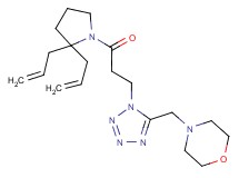 4-({1-[3-(2,2-diallyl-1-pyrrolidinyl)-3-oxopropyl]-1H-tetrazol-5-yl}methyl)morpholine