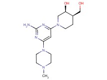 (3S*,4R*)-1-[2-amino-6-(4-methyl-1-piperazinyl)-4-pyrimidinyl]-4-(hydroxymethyl)-3-piperidinol