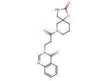 3-[3-oxo-3-(2-oxo-1-oxa-3,7-diazaspiro[4.5]dec-7-yl)propyl]-4(3H)-quinazolinone