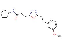 N-cyclopentyl-3-{5-[2-(3-methoxyphenyl)ethyl]-1,3,4-oxadiazol-2-yl}propanamide