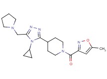 4-[4-cyclopropyl-5-(pyrrolidin-1-ylmethyl)-4H-1,2,4-triazol-3-yl]-1-[(5-methylisoxazol-3-yl)carbonyl]piperidine