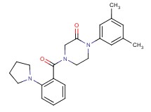 1-(3,5-dimethylphenyl)-4-[2-(1-pyrrolidinyl)benzoyl]-2-piperazinone