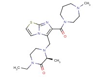 (3S)-1-ethyl-3-methyl-4-({6-[(4-methyl-1,4-diazepan-1-yl)carbonyl]imidazo[2,1-b][1,3]thiazol-5-yl}methyl)-2-piperazinone