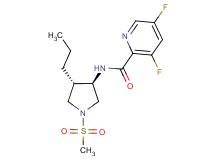 3,5-difluoro-N-[(3R*,4S*)-1-(methylsulfonyl)-4-propyl-3-pyrrolidinyl]-2-pyridinecarboxamide