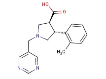 (3S*,4R*)-4-(2-methylphenyl)-1-(pyrimidin-5-ylmethyl)pyrrolidine-3-carboxylic acid