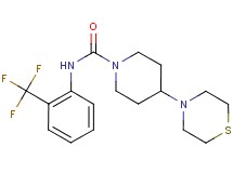 4-thiomorpholin-4-yl-N-[2-(trifluoromethyl)phenyl]piperidine-1-carboxamide