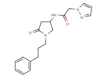 N-[5-oxo-1-(3-phenylpropyl)-3-pyrrolidinyl]-2-(1H-pyrazol-1-yl)acetamide