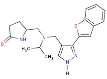 5-{[{[3-(1-benzofuran-2-yl)-1H-pyrazol-4-yl]methyl}(isopropyl)amino]methyl}-2-pyrrolidinone
