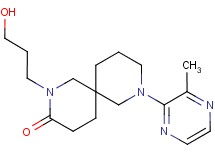 2-(3-hydroxypropyl)-8-(3-methyl-2-pyrazinyl)-2,8-diazaspiro[5.5]undecan-3-one