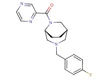 (1S*,5R*)-3-(4-fluorobenzyl)-6-(pyrazin-2-ylcarbonyl)-3,6-diazabicyclo[3.2.2]nonane
