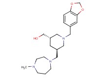 {(3S*,5S*)-1-(1,3-benzodioxol-5-ylmethyl)-5-[(4-methyl-1,4-diazepan-1-yl)methyl]piperidin-3-yl}methanol