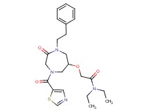 N,N-diethyl-2-{[2-oxo-1-(2-phenylethyl)-4-(1,3-thiazol-5-ylcarbonyl)-1,4-diazepan-6-yl]oxy}acetamide