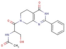 N-[1-(hydroxymethyl)-2-oxo-2-(4-oxo-2-phenyl-4,5,6,8-tetrahydropyrido[3,4-d]pyrimidin-7(3H)-yl)ethyl]acetamide