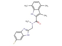 N-[(6-fluoro-1H-benzimidazol-2-yl)methyl]-N,3,4,7-tetramethyl-1H-indole-2-carboxamide