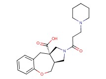 (3aS*,10aS*)-2-(3-piperidin-1-ylpropanoyl)-2,3,3a,4-tetrahydro-1H-[1]benzoxepino[3,4-c]pyrrole-10a(10H)-carboxylic acid