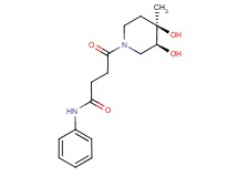 4-[(3S*,4R*)-3,4-dihydroxy-4-methylpiperidin-1-yl]-4-oxo-N-phenylbutanamide
