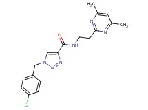 1-(4-chlorobenzyl)-N-[2-(4,6-dimethyl-2-pyrimidinyl)ethyl]-1H-1,2,3-triazole-4-carboxamide