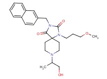 8-(2-hydroxy-1-methylethyl)-1-(3-methoxypropyl)-3-(2-naphthylmethyl)-1,3,8-triazaspiro[4.5]decane-2,4-dione