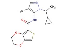 N-[1-(1-cyclopropylethyl)-4-methyl-1H-pyrazol-5-yl]-2,3-dihydrothieno[3,4-b][1,4]dioxine-5-carboxamide