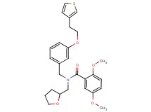 2,5-dimethoxy-N-(tetrahydro-2-furanylmethyl)-N-{3-[2-(3-thienyl)ethoxy]benzyl}benzamide
