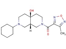 (4aS*,8aS*)-2-cyclohexyl-7-[(4-methyl-1,2,5-oxadiazol-3-yl)carbonyl]octahydro-2,7-naphthyridin-4a(2H)-ol