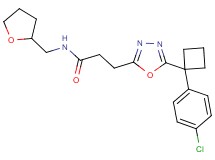 3-{5-[1-(4-chlorophenyl)cyclobutyl]-1,3,4-oxadiazol-2-yl}-N-(tetrahydro-2-furanylmethyl)propanamide